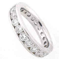 14k White Gold Diamond Eternity Band 2.78 Cts