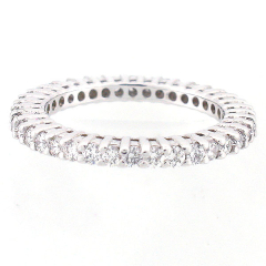 14k White Gold Diamond Eternity Band 1.26 CT