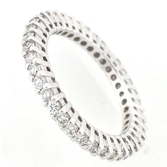14k White Gold Diamond Eternity Band 1.26 CT