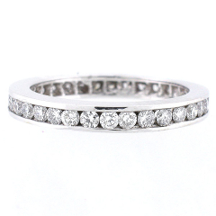 14k White Gold Diamond Eternity Band 1.12 Cts
