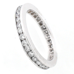14k White Gold Diamond Eternity Band 1.12 Cts