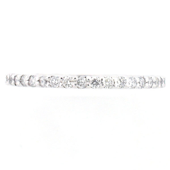14k White Gold Diamond Eternity Band 0.74 Cts