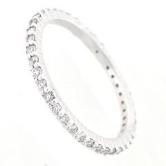 14k White Gold Diamond Eternity Band 0.74 Cts