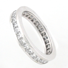 14k White Gold Diamond Eternity Band 1.79 Cts