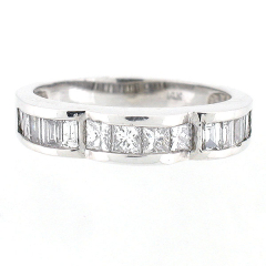 14k Diamond Wedding Band / Anniversary Ring 1.06 Cts