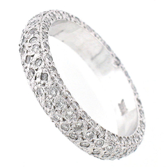 14k White Gold Diamond Eternity Band 1.10 Cts