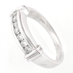 14k White Gold Diamond Anniversary Band 0.40 Cts