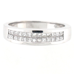 18k White Gold Diamond Anniversary Band 1.12 Cts