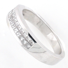 18k White Gold Diamond Anniversary Band 1.12 Cts