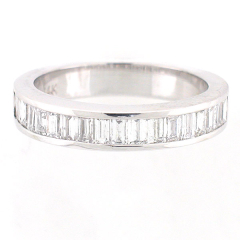 14k White Gold Diamond Anniversary Band 1.09 Cts