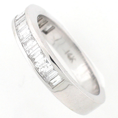 14k White Gold Diamond Anniversary Band 1.09 Cts
