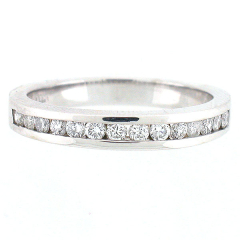 14k White Gold Diamond Anniversary Band 0.45 Cts