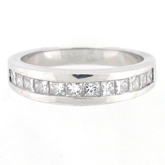 Platinum Diamond Anniversary Band 0.76 Cts