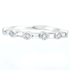 14k White Gold Diamond Anniversary Band 0.60Cts