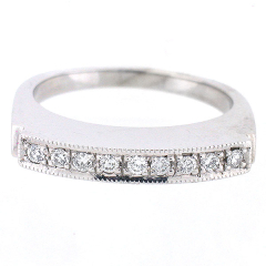 14k White Gold Diamond Anniversary Band 0.26 Cts