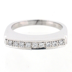 14k White Gold Diamond Anniversary Band 0.26 Cts