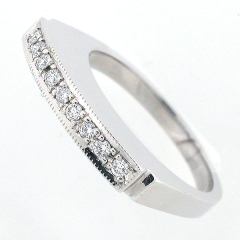 14k White Gold Diamond Anniversary Band 0.26 Cts