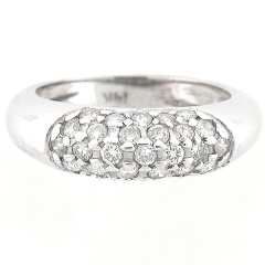 14k White Gold Diamond Anniversary Band 0.87 Cts