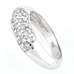 14k White Gold Diamond Anniversary Band 0.87 Cts