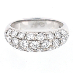 14k White Gold Diamond Anniversary Band 1.57 Cts