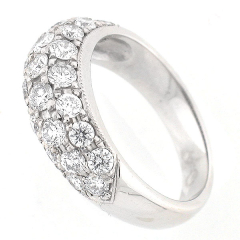 14k White Gold Diamond Anniversary Band 1.57 Cts