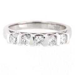 14k White Gold Diamond Anniversary Band 0.62 Cts