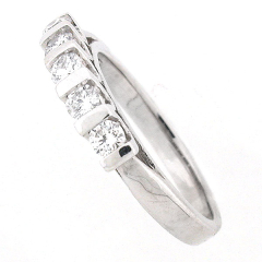 14k White Gold Diamond Anniversary Band 0.62 Cts