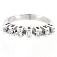 14k White Gold Diamond Anniversary Band 0.40 Cts