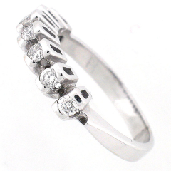 14k White Gold Diamond Anniversary Band 0.40 Cts