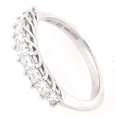 14k White Gold Diamond Anniversary Band 0.84 Cts
