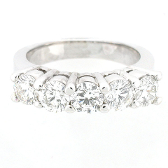 14k White Gold Diamond Anniversary Band 2.03 Cts