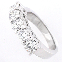 14k White Gold Diamond Anniversary Band 2.03 Cts