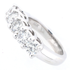 14k White Gold Diamond Anniversary Band 1.88 Cts