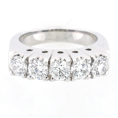 14k White Gold Diamond Anniversary Band 1.70 Cts