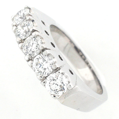 14k White Gold Diamond Anniversary Band 1.70 Cts