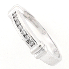 14k White Gold Diamond Anniversary Band 0.14 Cts