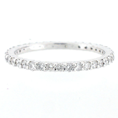 14k White Gold Diamond Eternity Band 0.84 Cts