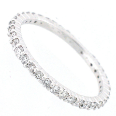 14k White Gold Diamond Eternity Band 0.84 Cts