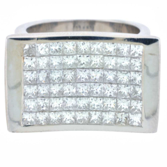 18k White Gold Diamond Wedding Band 2.68Ctw