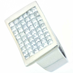 18k White Gold Diamond Wedding Band 2.68Ctw
