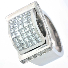 14k White Gold Diamond Wedding Band 2.77Ctw