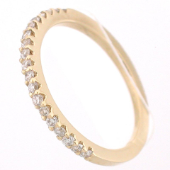 14k Yellow Gold Diamond Wedding Band 0.42Ctw