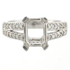 14k Split Shank Semi-Mount Diamond Ring 0.60 Cts.