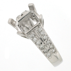 14k Split Shank Semi-Mount Diamond Ring 0.60 Cts.