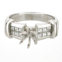 14k Semi-Mount Diamond Engagement  Ring 0.60 Ctw.