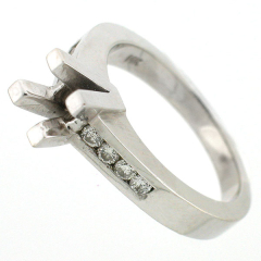 14k Semi-Mount Diamond Engagement  Ring 0.35 Ctw.