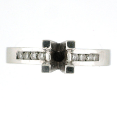 14k Semi-Mount Diamond Engagement  Ring 0.35 Ctw.