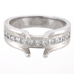 14K Semi Mount Diamond Engagment Ring 0.87 Cts