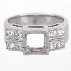 14K Semi-Mount Diamond Engagement Ring Setting 0.98 Cts