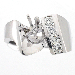14k Semi Mount Diamond Ring 0.45 Ctw